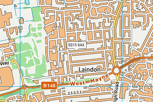 SS15 6AX map - OS VectorMap District (Ordnance Survey) SS15 6AX map - OS VectorMap District (Ordnance Survey)