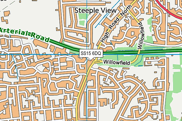 SS15 6DQ map - OS VectorMap District (Ordnance Survey) SS15 6DQ map - OS VectorMap District (Ordnance Survey)