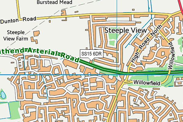 SS15 6DR map - OS VectorMap District (Ordnance Survey) SS15 6DR map - OS VectorMap District (Ordnance Survey)