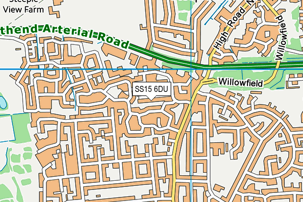 SS15 6DU map - OS VectorMap District (Ordnance Survey) SS15 6DU map - OS VectorMap District (Ordnance Survey)