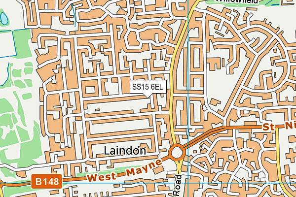 SS15 6EL map - OS VectorMap District (Ordnance Survey) SS15 6EL map - OS VectorMap District (Ordnance Survey)