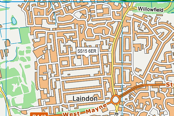 SS15 6ER map - OS VectorMap District (Ordnance Survey) SS15 6ER map - OS VectorMap District (Ordnance Survey)