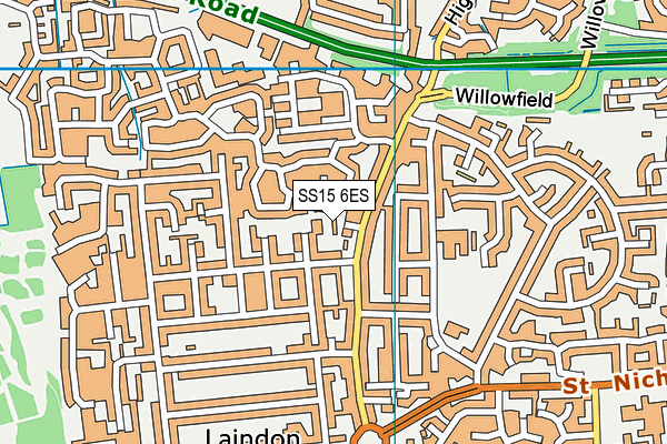 SS15 6ES map - OS VectorMap District (Ordnance Survey) SS15 6ES map - OS VectorMap District (Ordnance Survey)