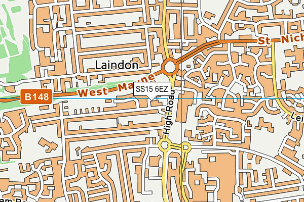 SS15 6EZ map - OS VectorMap District (Ordnance Survey) SS15 6EZ map - OS VectorMap District (Ordnance Survey)