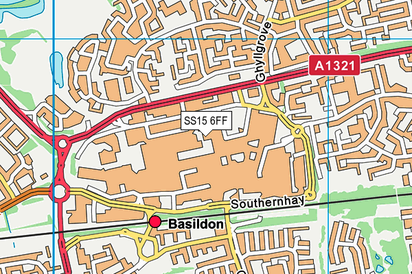 SS15 6FF map - OS VectorMap District (Ordnance Survey) SS15 6FF map - OS VectorMap District (Ordnance Survey)