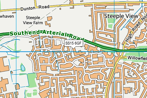 SS15 6GF map - OS VectorMap District (Ordnance Survey) SS15 6GF map - OS VectorMap District (Ordnance Survey)
