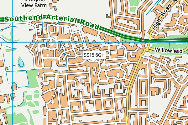 SS15 6GH map - OS VectorMap District (Ordnance Survey) SS15 6GH map - OS VectorMap District (Ordnance Survey)