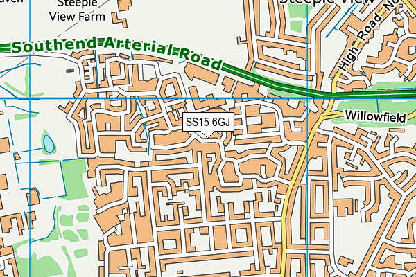 SS15 6GJ map - OS VectorMap District (Ordnance Survey) SS15 6GJ map - OS VectorMap District (Ordnance Survey)