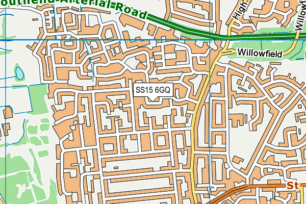 SS15 6GQ map - OS VectorMap District (Ordnance Survey) SS15 6GQ map - OS VectorMap District (Ordnance Survey)