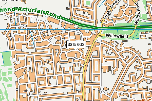 SS15 6GS map - OS VectorMap District (Ordnance Survey) SS15 6GS map - OS VectorMap District (Ordnance Survey)