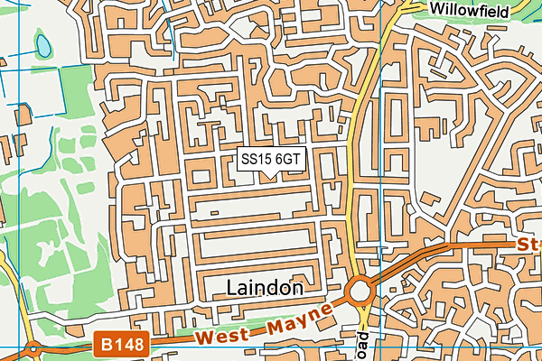 SS15 6GT map - OS VectorMap District (Ordnance Survey) SS15 6GT map - OS VectorMap District (Ordnance Survey)