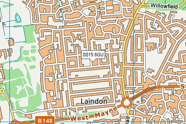 SS15 6GU map - OS VectorMap District (Ordnance Survey) SS15 6GU map - OS VectorMap District (Ordnance Survey)