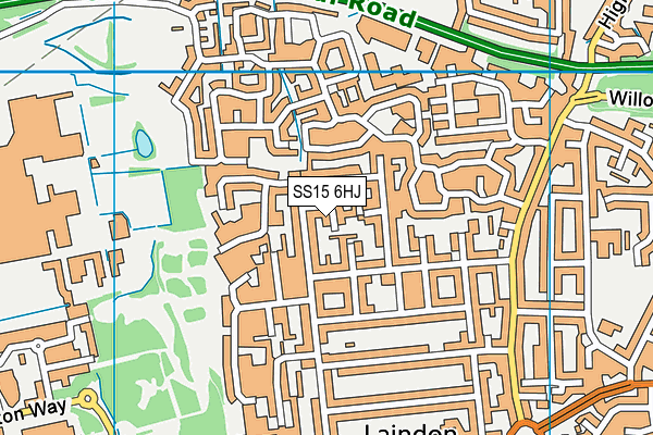 SS15 6HJ map - OS VectorMap District (Ordnance Survey)