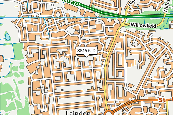 SS15 6JD map - OS VectorMap District (Ordnance Survey) SS15 6JD map - OS VectorMap District (Ordnance Survey)