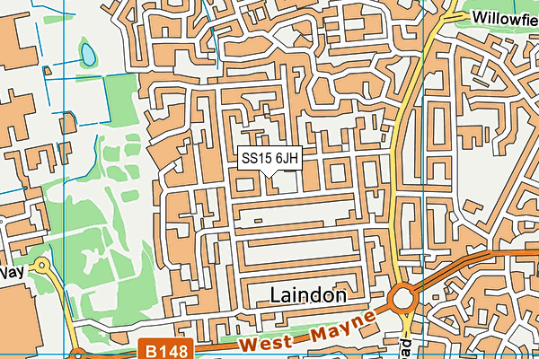 SS15 6JH map - OS VectorMap District (Ordnance Survey) SS15 6JH map - OS VectorMap District (Ordnance Survey)