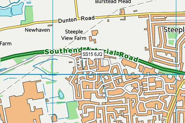 SS15 6JQ map - OS VectorMap District (Ordnance Survey) SS15 6JQ map - OS VectorMap District (Ordnance Survey)