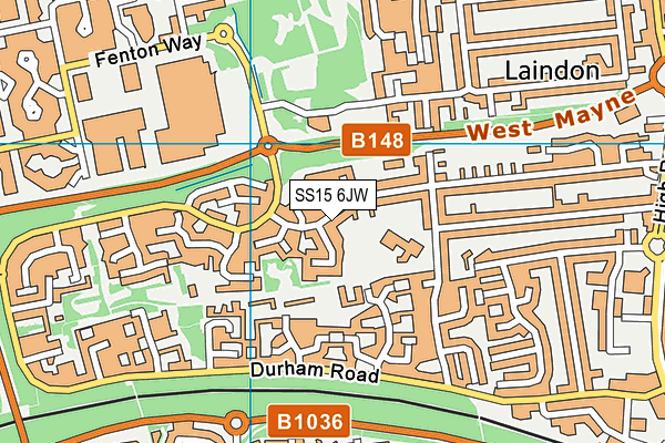 SS15 6JW map - OS VectorMap District (Ordnance Survey) SS15 6JW map - OS VectorMap District (Ordnance Survey)