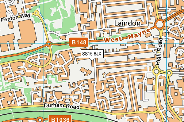 SS15 6JX map - OS VectorMap District (Ordnance Survey) SS15 6JX map - OS VectorMap District (Ordnance Survey)