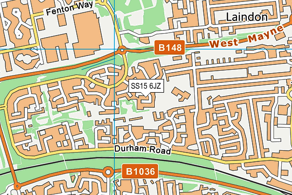SS15 6JZ map - OS VectorMap District (Ordnance Survey) SS15 6JZ map - OS VectorMap District (Ordnance Survey)