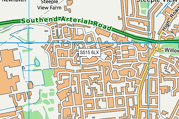 SS15 6LX map - OS VectorMap District (Ordnance Survey) SS15 6LX map - OS VectorMap District (Ordnance Survey)