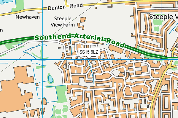 SS15 6LZ map - OS VectorMap District (Ordnance Survey)