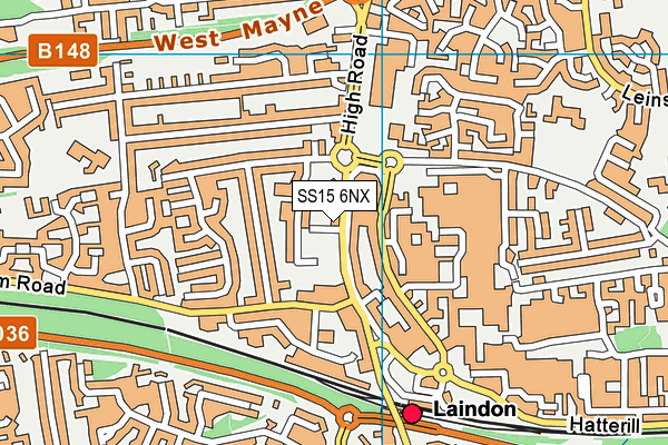 SS15 6NX map - OS VectorMap District (Ordnance Survey) SS15 6NX map - OS VectorMap District (Ordnance Survey)