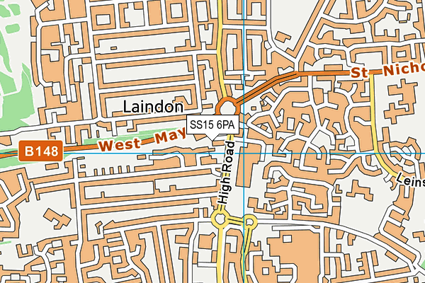 SS15 6PA map - OS VectorMap District (Ordnance Survey) SS15 6PA map - OS VectorMap District (Ordnance Survey)