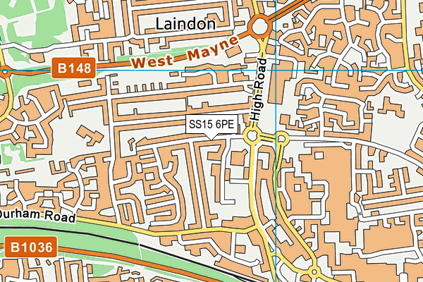 SS15 6PE map - OS VectorMap District (Ordnance Survey) SS15 6PE map - OS VectorMap District (Ordnance Survey)