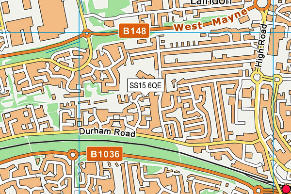 SS15 6QE map - OS VectorMap District (Ordnance Survey) SS15 6QE map - OS VectorMap District (Ordnance Survey)