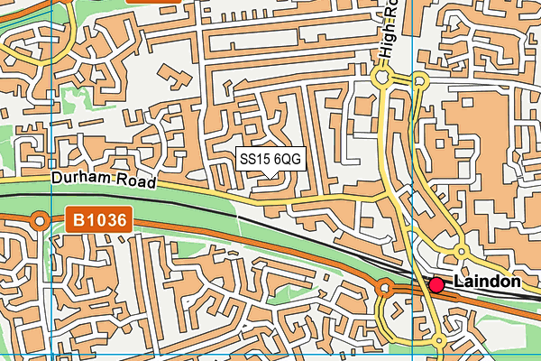 SS15 6QG map - OS VectorMap District (Ordnance Survey) SS15 6QG map - OS VectorMap District (Ordnance Survey)