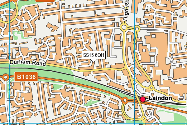SS15 6QH map - OS VectorMap District (Ordnance Survey) SS15 6QH map - OS VectorMap District (Ordnance Survey)