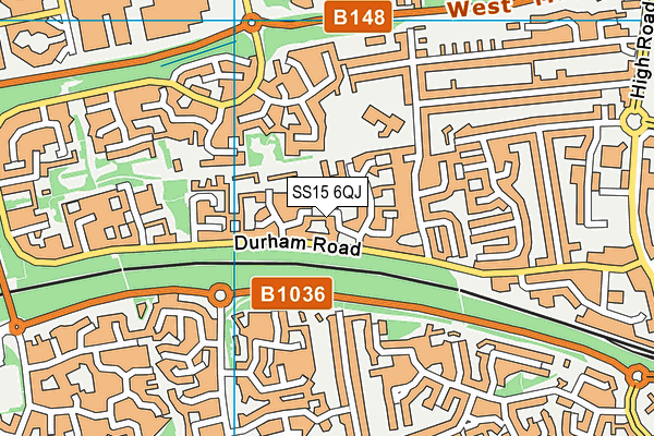 SS15 6QJ map - OS VectorMap District (Ordnance Survey) SS15 6QJ map - OS VectorMap District (Ordnance Survey)