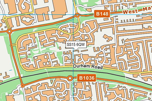SS15 6QW map - OS VectorMap District (Ordnance Survey) SS15 6QW map - OS VectorMap District (Ordnance Survey)