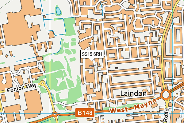 SS15 6RH map - OS VectorMap District (Ordnance Survey)