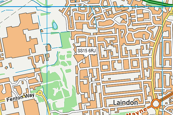 SS15 6RJ map - OS VectorMap District (Ordnance Survey) SS15 6RJ map - OS VectorMap District (Ordnance Survey)