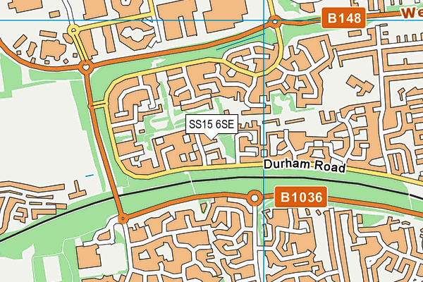 SS15 6SE map - OS VectorMap District (Ordnance Survey)