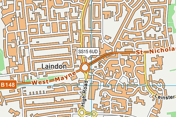 SS15 6UD map - OS VectorMap District (Ordnance Survey) SS15 6UD map - OS VectorMap District (Ordnance Survey)