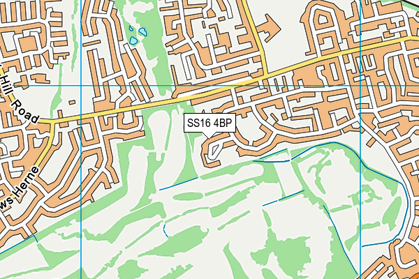SS16 4BP map - OS VectorMap District (Ordnance Survey) SS16 4BP map - OS VectorMap District (Ordnance Survey)