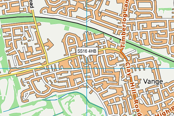 SS16 4HB map - OS VectorMap District (Ordnance Survey) SS16 4HB map - OS VectorMap District (Ordnance Survey)