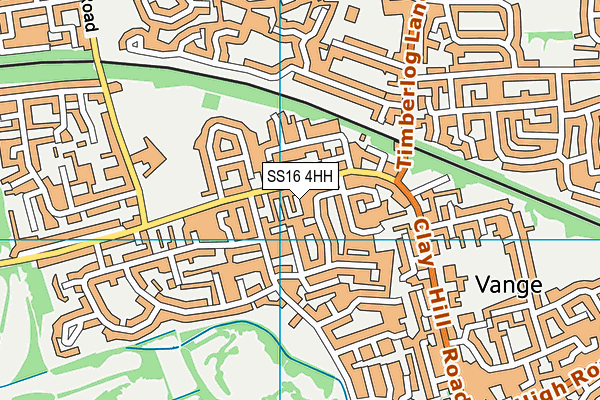 SS16 4HH map - OS VectorMap District (Ordnance Survey) SS16 4HH map - OS VectorMap District (Ordnance Survey)