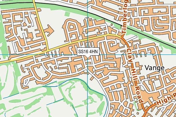 SS16 4HN map - OS VectorMap District (Ordnance Survey) SS16 4HN map - OS VectorMap District (Ordnance Survey)