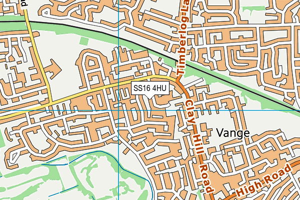 SS16 4HU map - OS VectorMap District (Ordnance Survey) SS16 4HU map - OS VectorMap District (Ordnance Survey)