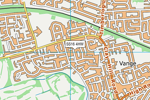 SS16 4HW map - OS VectorMap District (Ordnance Survey) SS16 4HW map - OS VectorMap District (Ordnance Survey)