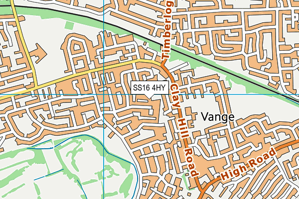 SS16 4HY map - OS VectorMap District (Ordnance Survey) SS16 4HY map - OS VectorMap District (Ordnance Survey)