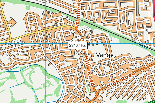 SS16 4HZ map - OS VectorMap District (Ordnance Survey) SS16 4HZ map - OS VectorMap District (Ordnance Survey)