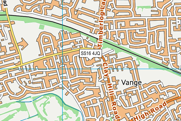SS16 4JQ map - OS VectorMap District (Ordnance Survey) SS16 4JQ map - OS VectorMap District (Ordnance Survey)