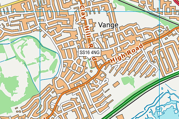 SS16 4NG map - OS VectorMap District (Ordnance Survey) SS16 4NG map - OS VectorMap District (Ordnance Survey)