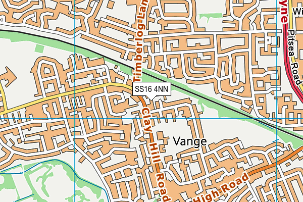 SS16 4NN map - OS VectorMap District (Ordnance Survey) SS16 4NN map - OS VectorMap District (Ordnance Survey)