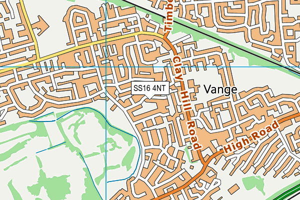 SS16 4NT map - OS VectorMap District (Ordnance Survey) SS16 4NT map - OS VectorMap District (Ordnance Survey)