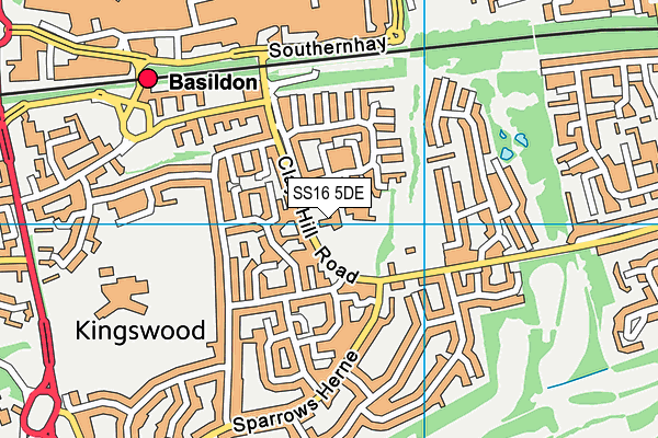 SS16 5DE map - OS VectorMap District (Ordnance Survey) SS16 5DE map - OS VectorMap District (Ordnance Survey)